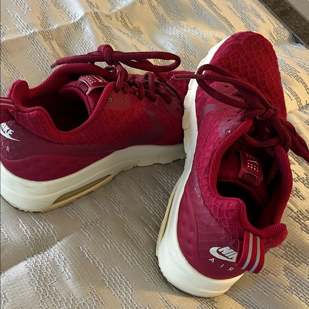 Nike Burgundy and White Air Sneakers